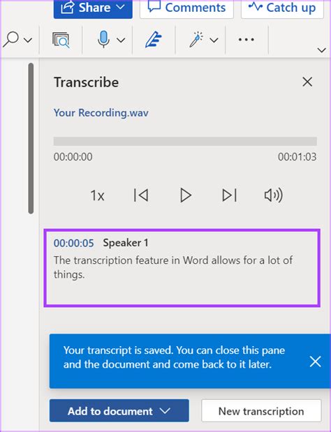 Transcribe a file .